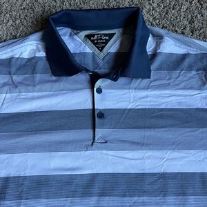 Adidas Golf Polo Shirt Adipure Gator Creek Golf Club Large Blue Stripes